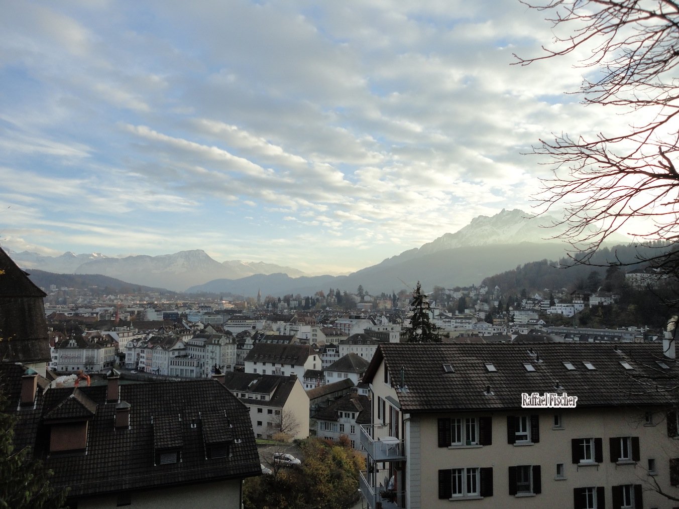 Luzern von oben vor Pilatus